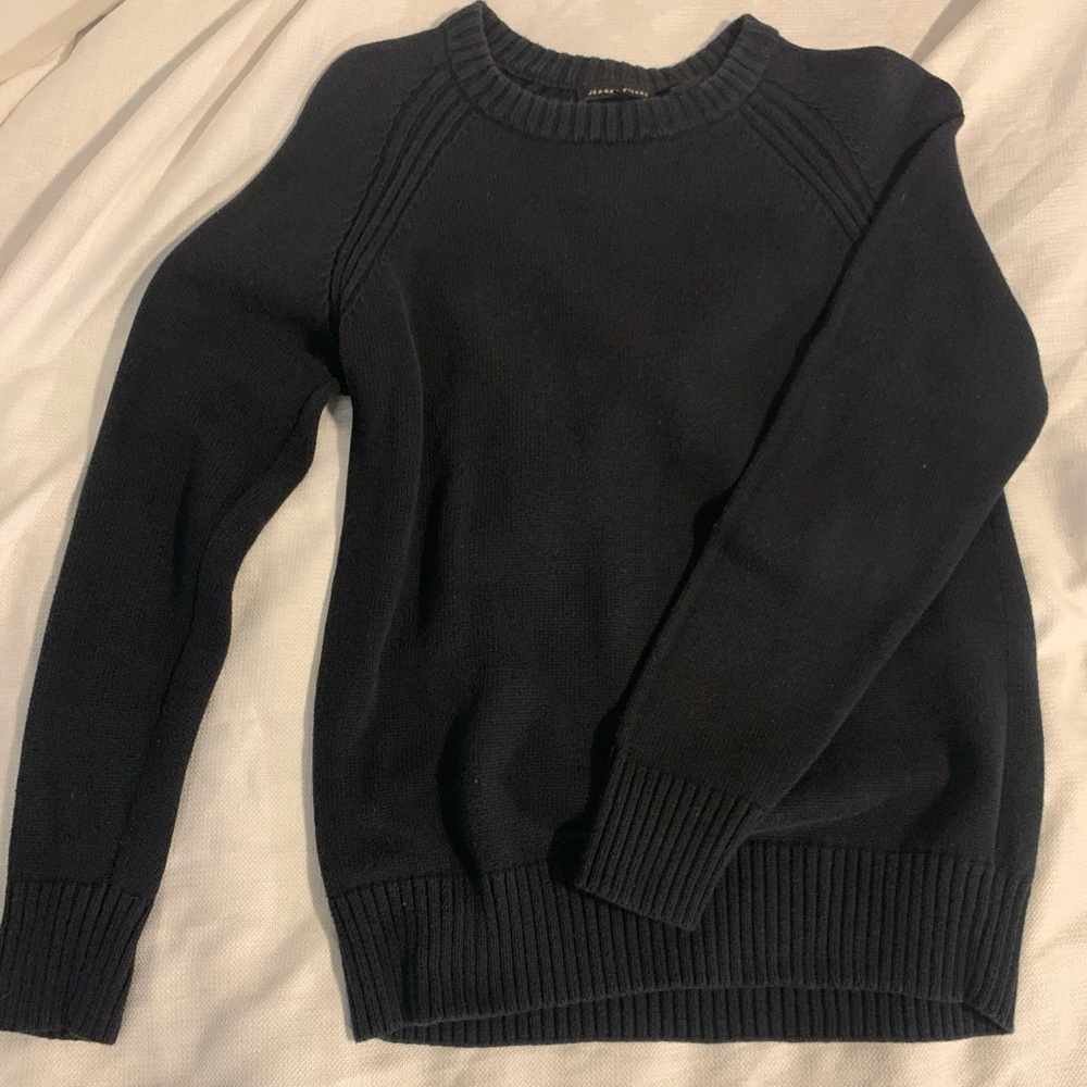 Jean Pierre Crew Neck Sweater Womens Medium 100% Cotton Dark Blue
